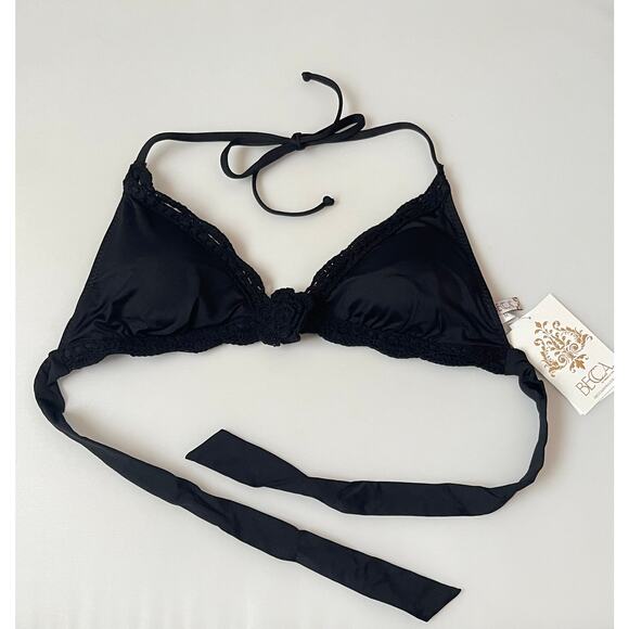 Becca Virtue Colette Avery Banded Scallop Crochet Swim Top Medium - Picture 3 of 8